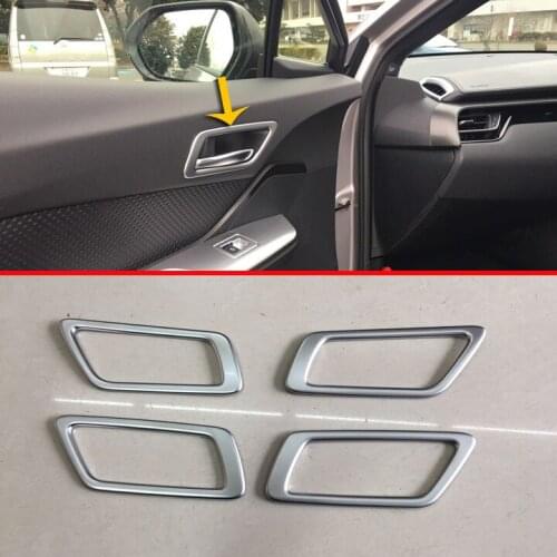ABS Pearl Chrome Inside Interior Door Handle Cover Trim For Toyota C-HR CHR 2017 2018 2019