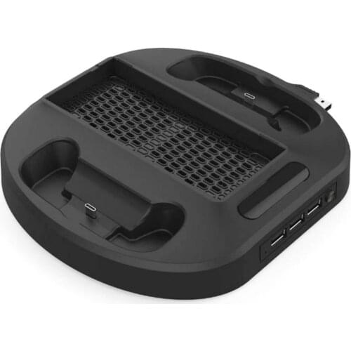 Game Machine Cooling Support Stand For Xbox Series S, Dual Fan Cooler 3 USB HUB Controller Charger Adapter With LED Indicator
