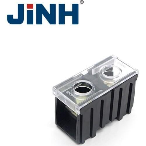 60A/600V Din Rail Terminal Blocks Transparent Electrical Terminal Block JHIN411S