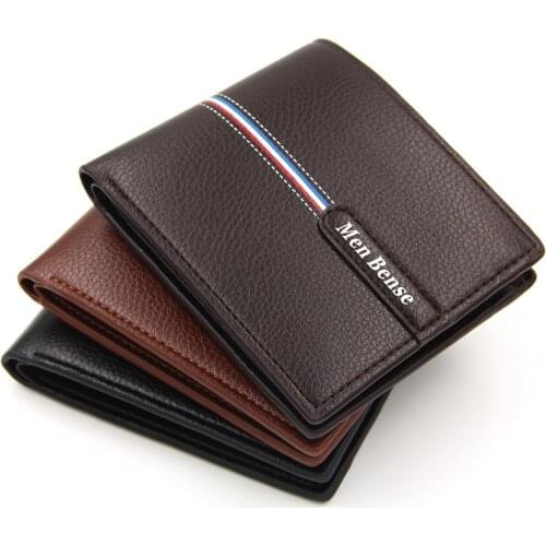 Mens Walltes Black Purse For Men PU Mens Wallets Very Thin Male Wallet Card Holder Purses coin