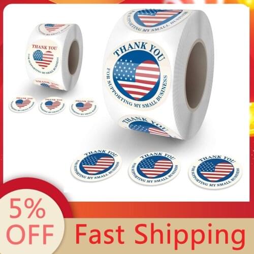 500PCS Thank You Stickers Gift Package Seal Lables Thank You For Supporting My Small Business Stickers Envelopes Take-out Orders