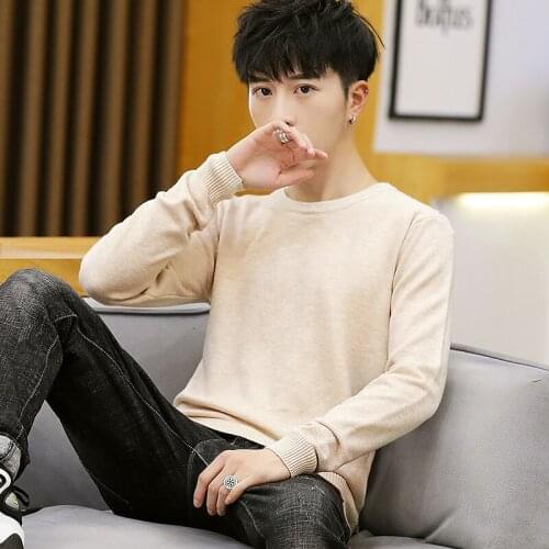 Autumn new Pullover round neck slim fitting sweater lazy wind coat winter bottom coat