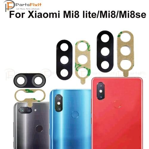 Back Camera Lens for Xiaomi Mi 8 lite Mi8 Mi8se Rear Camera Glass Lens with Adhesive Replacement Parts