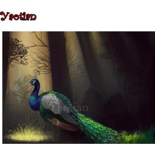 Full Drill Square 5D DIY Diamond Painting Beautiful Peacock Diamond Embroidery Cross Stitch Rhinestone Mosaic diamont painting