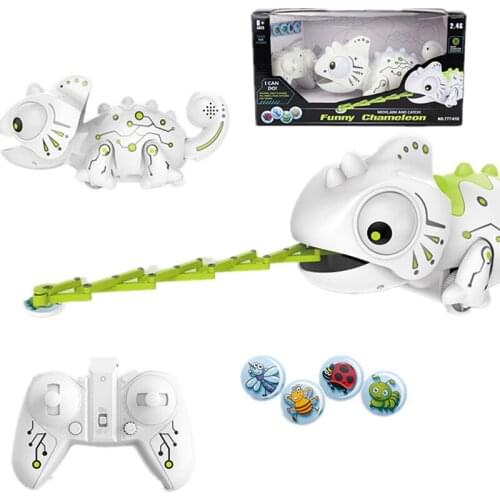 RC animal car Remote Control Chameleon toy Robot Dinosaur Toys Changeable Light Electronic Model Intelligent Toys Kids Gift