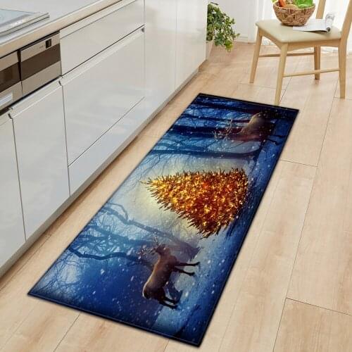 Christmas Decorations For Home Kitchen Rug Antiskid Washable Entrance Doormat Bedroom Hallway Children Carpet Floor Mat Bathroom