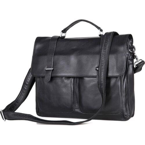 Shoulder bag Leather Briefcase Genuine Leather Messenger Bag For Business Mens Handbag Purse 7100A