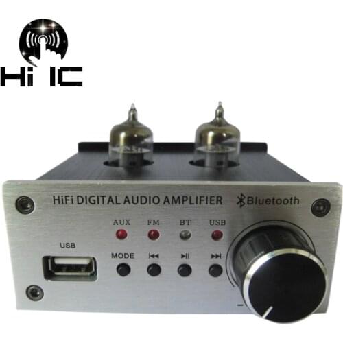 Tube Amplifiers Audio Amplificador Pre-Amp Audio Mixer 6J1 Valve Preamp Bile Buffer With Bluetooth Audio Receive