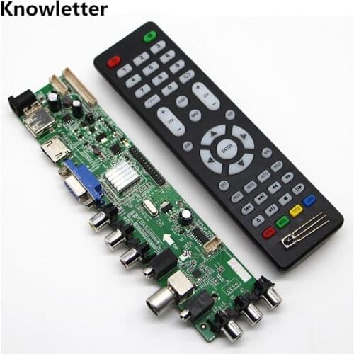 DS.D3663LUA.A8 DVB-C DVB-T2 DVB-T 3663 Universal LCD TV Controller Driver Board UPGRADE 3463A Russian USB play