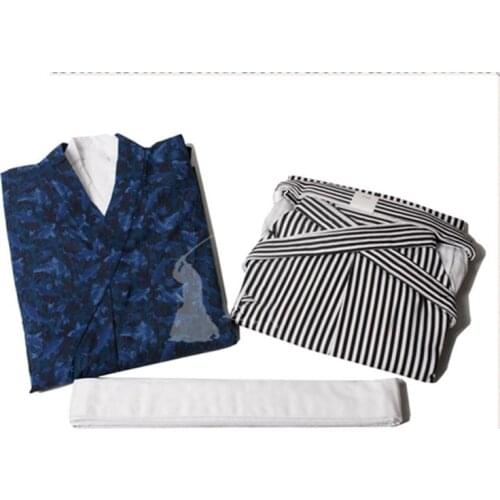 Japan Samurai Costume Kendo Aikido Hapkido Uniform Martial Arts Sportswear Hakama Keikogi Obi Kimono Samurai Jacket Pants Cos