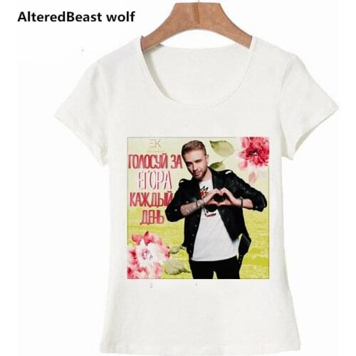 Fashion Egor Krid T Shirt Summer Women Tops 2019 Harajuku Sweet Egor Krid Print Short Sleeve Plus Size Tee Shirt Femme