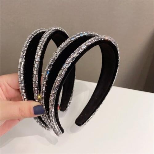 Baroque Pearl Flower Hairbands For Women Hair Accessories For Girls Headband Hair Band Colorful Crystal Headbands