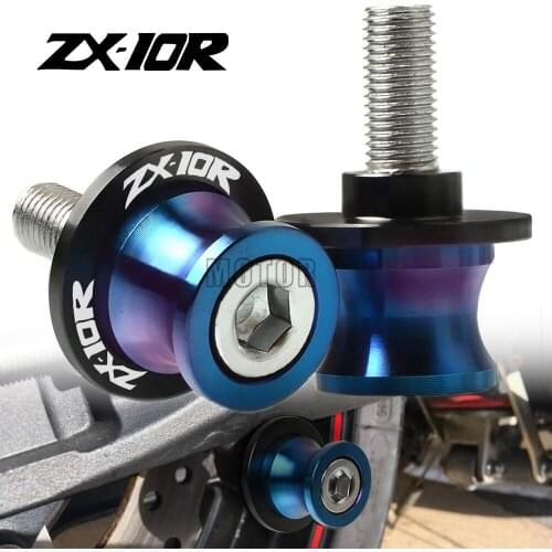 10MM For Kawasaki Ninja ZX-10R ZX1000 2004-2010 ZX10R ZX 10R 1000 10 R Motorcycle Swingarm Sliders Stand Screws Swing Arm 10 MM