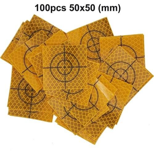 100pcs YELLOW Reflector Sheet 50 x 50 mm Reflective target FOR total station
