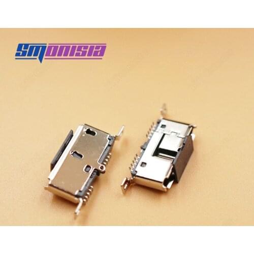 Smonisia 100pcs Micro USB 3.0 Power Jack Socket Tail Charging Port For Mobile Hard Disk Interface Connector Vertical Type