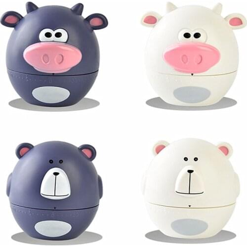 Cartoon Animal Cooking Timer Dial Timer Reminder Alarm for Kitchen Cooking Accessories 60 Minutes