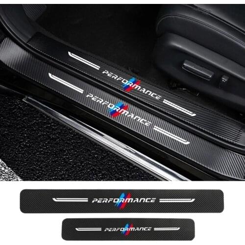 3D Car Door Threshold Pedal Scuff Plate Stickers For BMW E36 E39 E46 E60 E70 E71 E85 E90 F10 F21 F30 E80 M3 M5 Auto Accessories