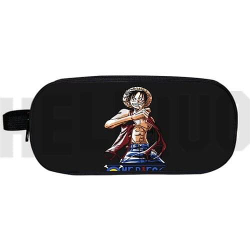3D One Piece Pencil Case Anime School Supplies Cosmetic Bags One Piece Cosplay Akatsuki Makeup Collectible Boys Gifts Hip Hop