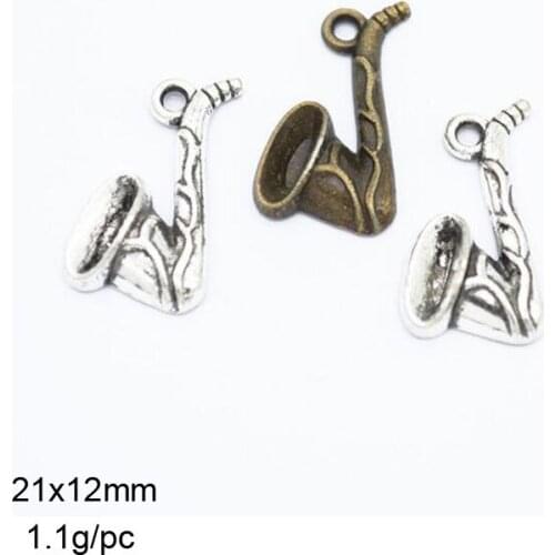 50pcs/lot Alloy Tobacco Pipe Charms 21x12mm Antique Pendant Fit Vintage Tibetan Silver DIY Bracelet Necklace