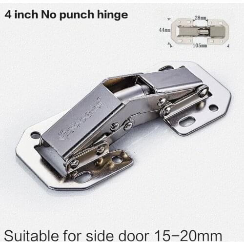 90 Degree Hinge 1pc 3" 4 Inch Free Opening Wardrobe Drawer Cabinet Wooden Door Without Slot Furniture Hardware Hidden Hinge