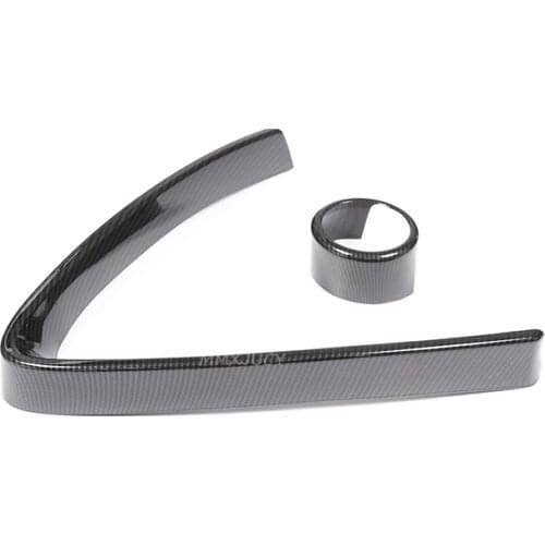 ABS for Alfa Romeo Stelvio 2017-2020 Accessories Car Front Grille V Frame Decoration Trim Sticker Logo Cover Carbon Styling