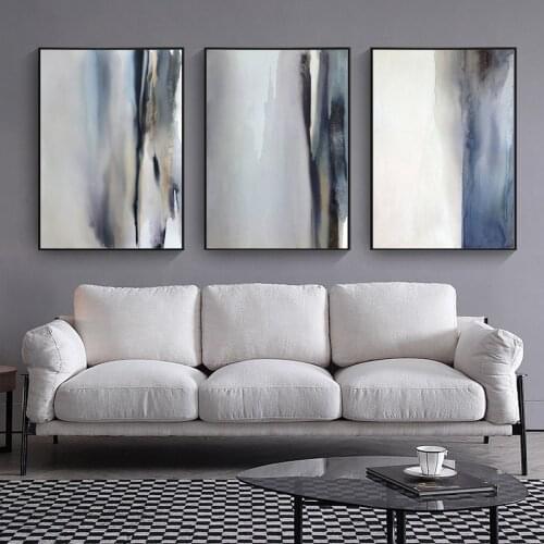 Abstract Graffiti Marble Vertical Stripes Poster Canvas Print Painting Wall Art Living Room Home Decoration