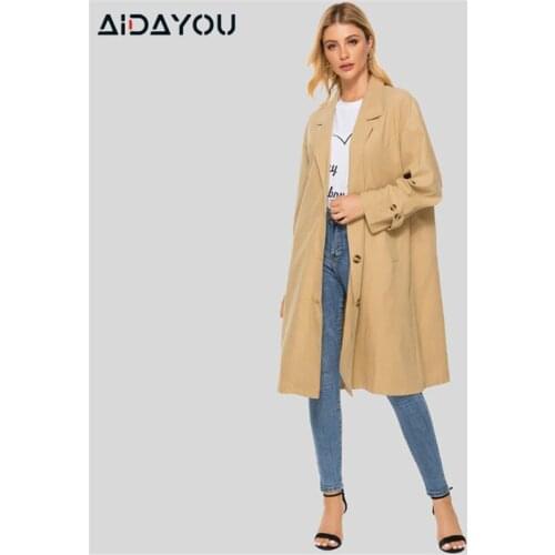 AIDAYOU Women's Long Trench Coats