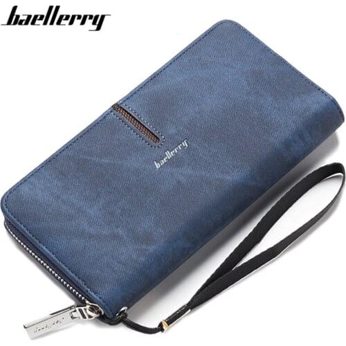 Baeller Zipper Long Wallet Mens Purses Casual Canvas Wallets Man Coin Phone Pocket Male Money Purse Clutch Bag Carteira Casual