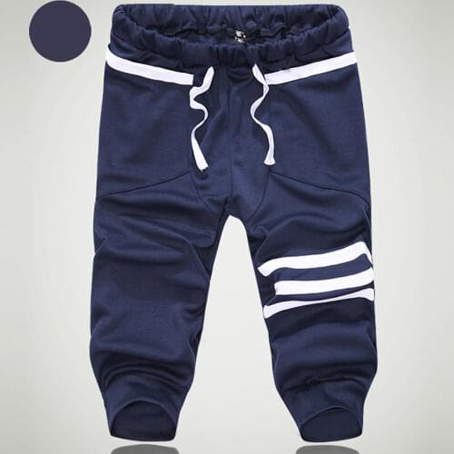 NEW 2021 Summer cropped bottoms hip hop mens casual loose closed beam foot pants thin Calf-Length breeches trousers