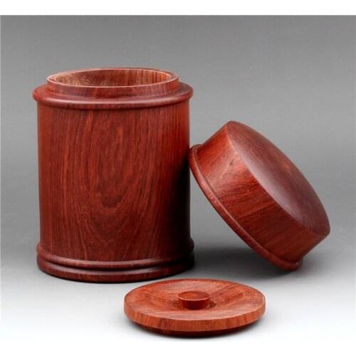 Myanmar flower pear tea pot high-grade mahogany tea box solid wood tea barrel natural vintage tea set accessories