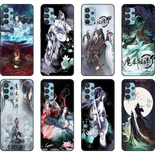 Black tpu Case For Samsung galaxy A32 A42 A52 A72 4g 5g S21 PLUS ultra back cover Mo Dao Zu Shi