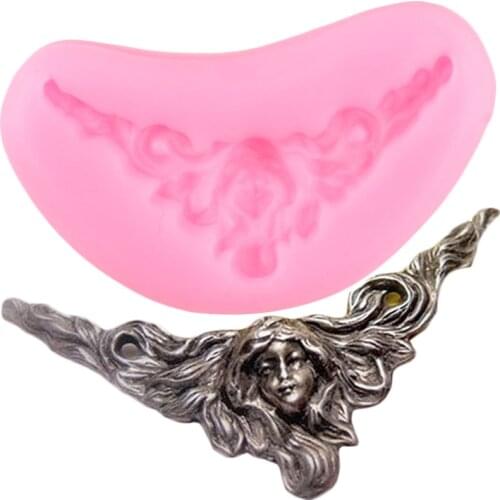 Girl Angel Silicone Molds Relief Cupcake Topper Fondant Cake Decorating Tools Jewelry Resin Clay Candy Chocolate Gumpaste Moulds