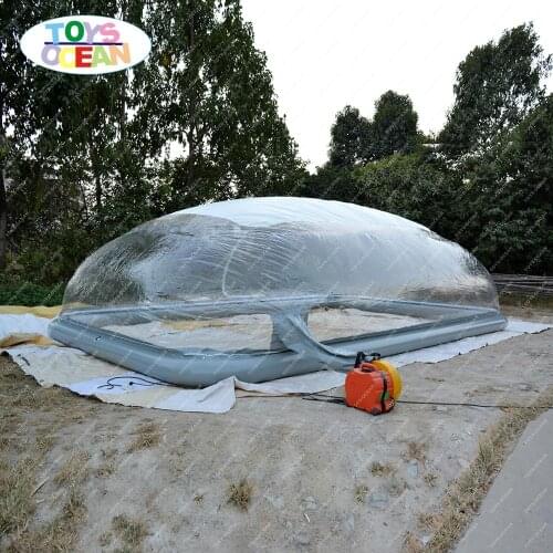 Customized outdoor blow up uk inflatable dome above ground pool cover for sale