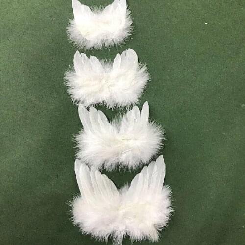 Artificial Angel Feather Wings Mini Angel Wings Photo Props White Vintage Feather Hanging Christmas New Year Party Decoration