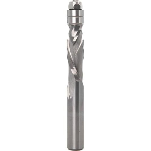 Flush Trim Spiral Top Bearing Cnc Router Bits 1/2inch Shank Compression-Cut End Mill Bits Face Wood Milling Cutter