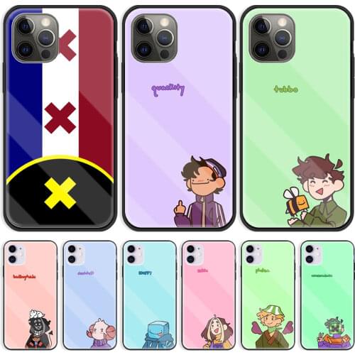 Lmanberg Dream Smp Game lovely Phone Case for iPhone 12 11 Pro Max Shell for iPhone 12 Mini X XR XS 7 8 Plus SE 2020 Glass Cover