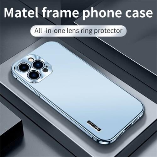Magnetic Metal Frame Phone Case For iPhone 12 Pro Max Case Shockproof Matte Acrylic Full Cover Coque For iPhone 11 Pro Max Funda
