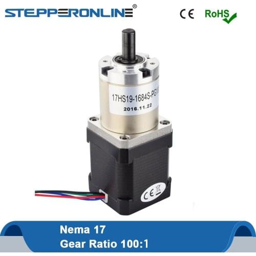 Nema 17 Stepper Motor Gear Ratio 100:1 Planetary Gearbox 42 Motor Extruder 1.68A L=48mm Nema17 Stepping Motor