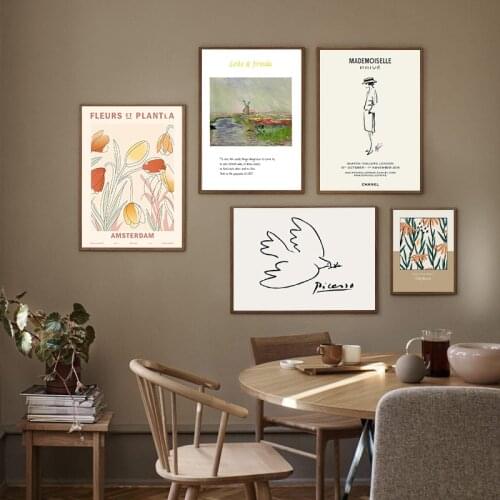 Simple and modern Nordic abstract black and white line art poster living room decoration painting porch mural picture printing