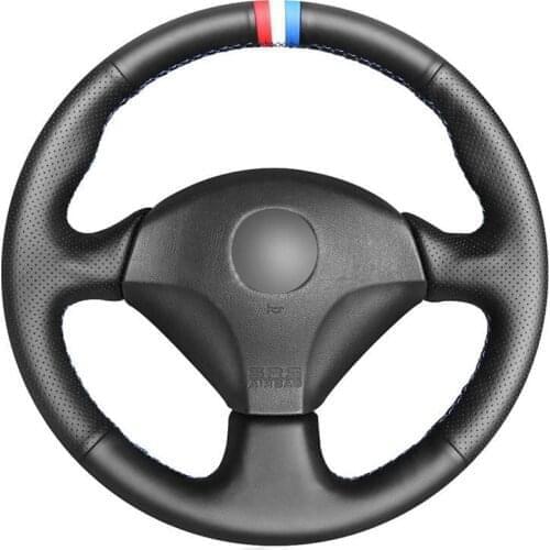 Hand-stitched Black Artificial Leather Custom Car Steering Wheel Cover for Honda S2000 2000-2008 Civic Si 2002-2004 Acura RSX