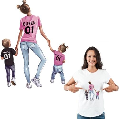 Family Style Thermal Transfer 2020 New A-Level Washable T-Shirt Diy Decoration Parches Ropa Ironing Stickerst-Shirt Dresses
