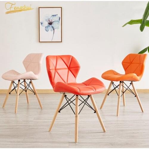 Nordic Restaurant Chairs Dining Room Modern Iron Office Home Wood Kitchen Dining Chairs for Dining Rooms Home Sofa Vanity Chair
