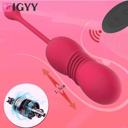 Telescopic Vibrator Male Prostate Massager Wireless Remote Control Dildo Butt Plug Vibrator G Spot Eggs Anal Sex Toys For Men