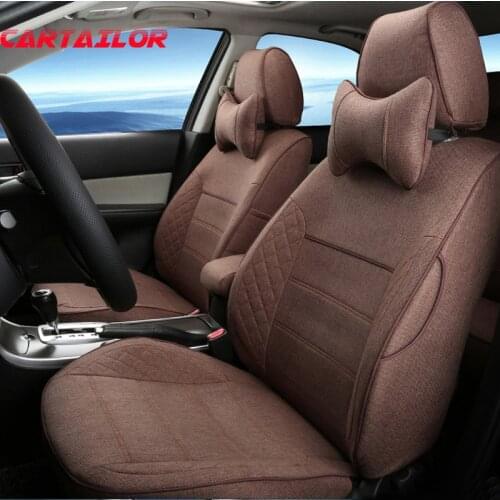 CARTAILOR Car Seat Protector for Mitsubishi Grandis 2008 Interior Accessories Custom Cover Seats Supports Flax Car Seat Covers