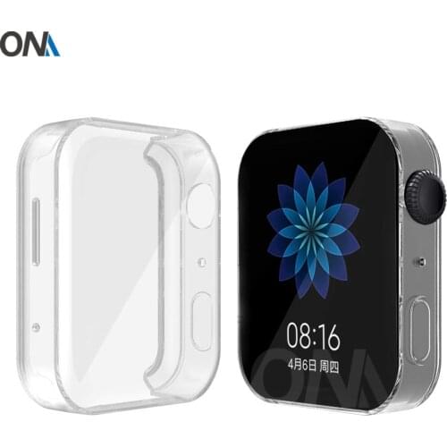 Screen Protector Case for Xiaomi Mi Watch Clear Soft TPU All Around Full Protective Cover Ultra-Thin Smartwatch Bumper Shell