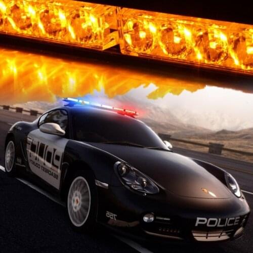 12V Slim Led light bar Ambulance Emergency Strobe Warning Police Beacon Light Roadside Safety Signals Inidcators With Magnet