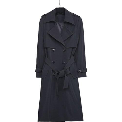 2019 Fashion Spring New Parker Fat Sister Plus Fertilizer Jacket 4XL Black Womens Jackets Long Windbreaker Korean Outerwear