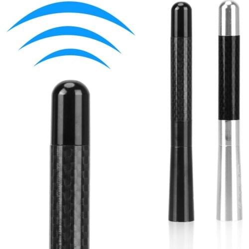 12cm Antenna Car Accessories Carbon Fiber Universal For Opel Astra Peugeot Citroen Ford Focus Fiesta Skoda Toyota Corolla BMW