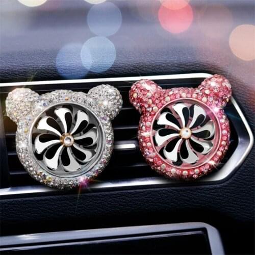 Aromatherapy car air freshener car air outlet inlaid brick Mickey fragrance folder solid perfume lasting fresh
