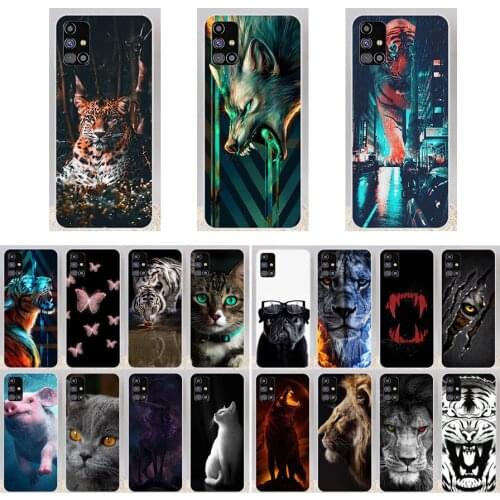 For Samsung galaxy M31S Case Wolf Silicon TPU Fundas for Galaxy M31S case Phone Cases for Galaxy M31 M31S case Coque